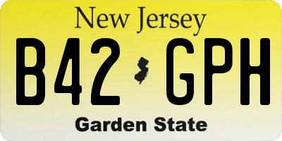 NJ license plate B42GPH