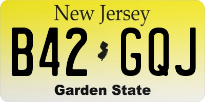 NJ license plate B42GQJ