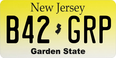 NJ license plate B42GRP