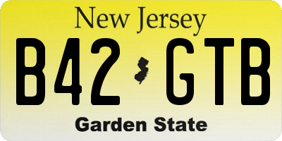 NJ license plate B42GTB