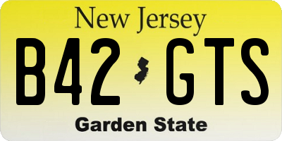 NJ license plate B42GTS