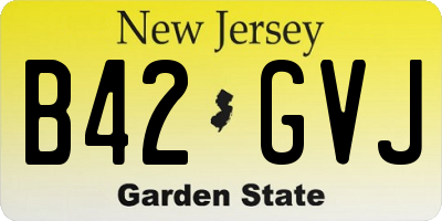 NJ license plate B42GVJ