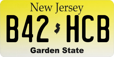 NJ license plate B42HCB
