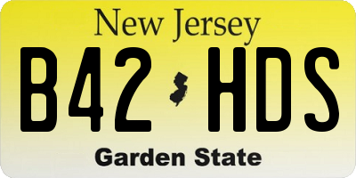 NJ license plate B42HDS