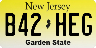 NJ license plate B42HEG