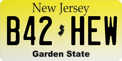 NJ license plate B42HEW