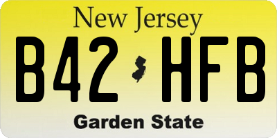 NJ license plate B42HFB