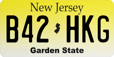 NJ license plate B42HKG