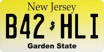 NJ license plate B42HLI