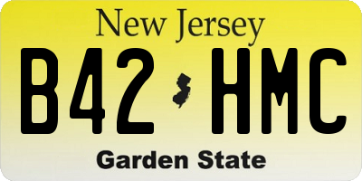 NJ license plate B42HMC