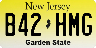 NJ license plate B42HMG