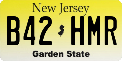 NJ license plate B42HMR