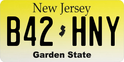 NJ license plate B42HNY