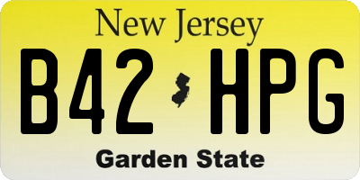 NJ license plate B42HPG