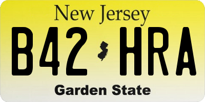 NJ license plate B42HRA