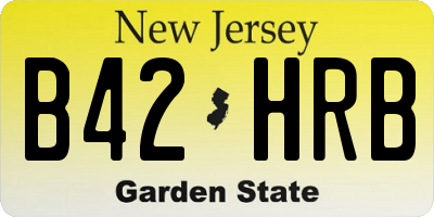 NJ license plate B42HRB