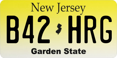 NJ license plate B42HRG