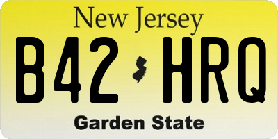 NJ license plate B42HRQ