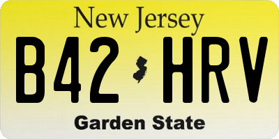 NJ license plate B42HRV