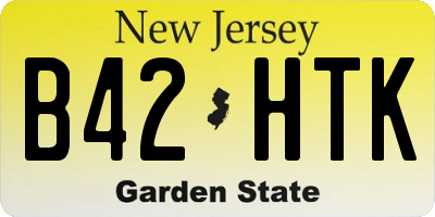 NJ license plate B42HTK