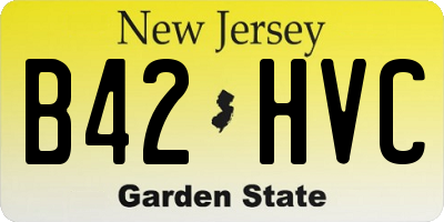 NJ license plate B42HVC