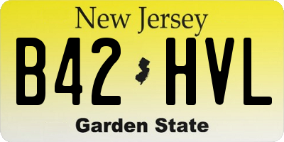 NJ license plate B42HVL