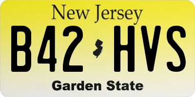 NJ license plate B42HVS
