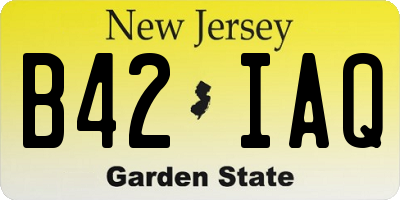 NJ license plate B42IAQ