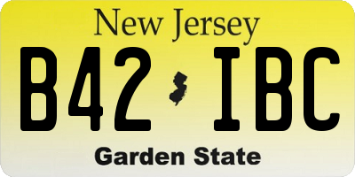 NJ license plate B42IBC