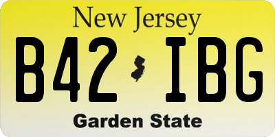 NJ license plate B42IBG