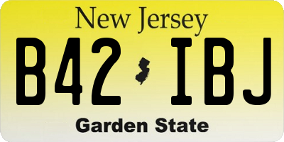 NJ license plate B42IBJ