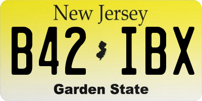 NJ license plate B42IBX