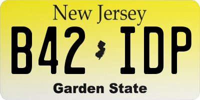 NJ license plate B42IDP