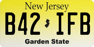 NJ license plate B42IFB