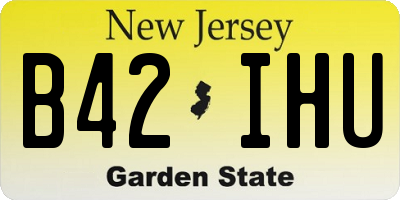 NJ license plate B42IHU