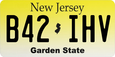 NJ license plate B42IHV
