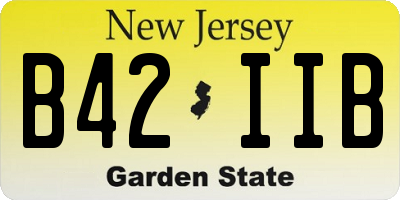 NJ license plate B42IIB