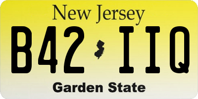 NJ license plate B42IIQ