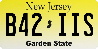 NJ license plate B42IIS