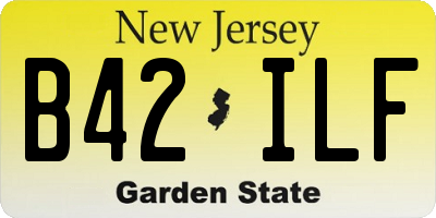 NJ license plate B42ILF