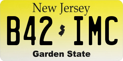 NJ license plate B42IMC