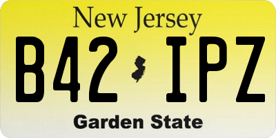 NJ license plate B42IPZ