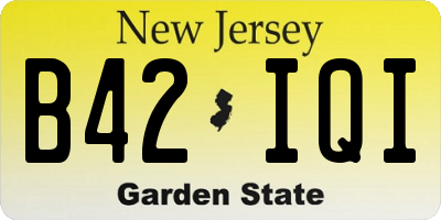 NJ license plate B42IQI