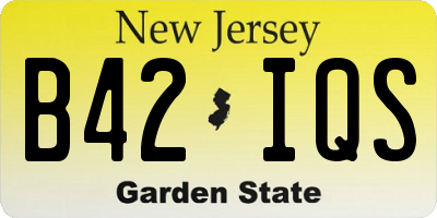 NJ license plate B42IQS