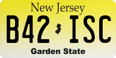 NJ license plate B42ISC