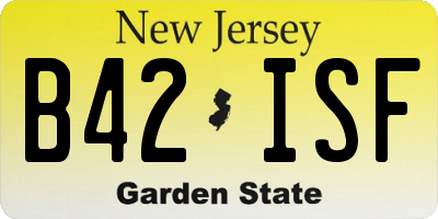 NJ license plate B42ISF