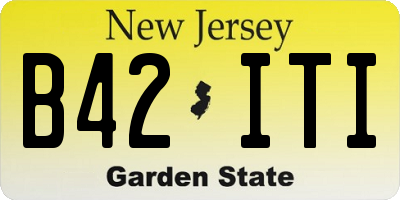 NJ license plate B42ITI