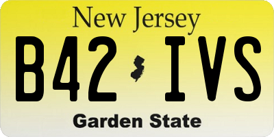 NJ license plate B42IVS