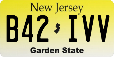 NJ license plate B42IVV