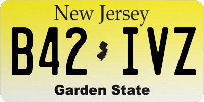 NJ license plate B42IVZ
